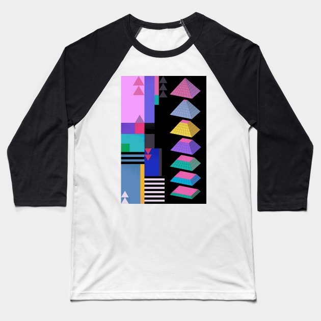 Magic Triangles Baseball T-Shirt by Mr.Melville